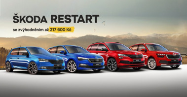 Akce ŠKODA RESTART - zvýhodnění na vozy ŠKODA až 217 600 Kč!