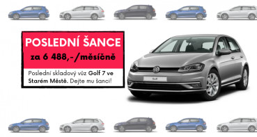Poslední nový vůz Golf 7