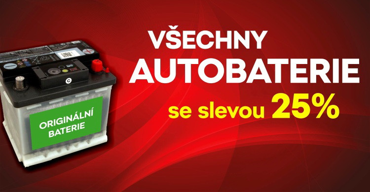 Sleva na všechny autobaterie 25%