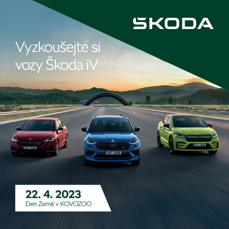 Vyzkoušejte si vozy ŠKODA iV na události DEN ZEMĚ 2023!